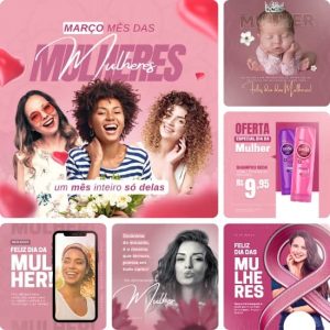 Posts Dia Internacional Da Mulher Pack Canva Artes