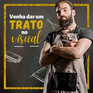 Imagem do Produto Pack de Artes para Barbearia Barbeiro Editáveis no Canva