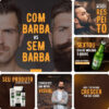 Imagem do Produto Pack de Artes para Barbearias e Barber Shop Editáveis no Canva