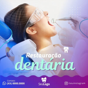 Artes para Clínica Odontológica Editáveis no Canva _ Posts Prontos com Títulos e Legendas para Facebook e Instagram