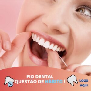 Artes para Dentistas Editáveis no Canva Pack com 50 Posts Prontos + Legendas para Facebook e Instagram