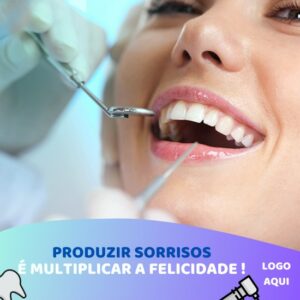 Artes para Dentistas Editáveis no Canva Pack com 50 Posts Prontos + Legendas para Facebook e Instagram