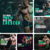 Imagem do Produto Pack de Posts Prontos para Academias, Crossfit e Personal Trainer com Artes Editáveis no Canva