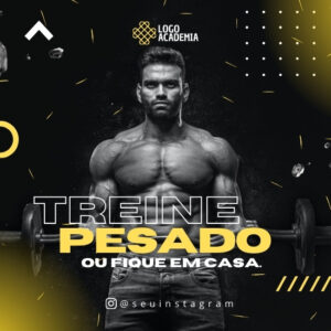 Imagem do Produto Pack de Posts Prontos para Academias, Crossfit e Personal Trainer com Artes Editáveis no Canva