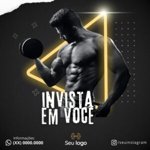 Imagem do produto Pack de Posts Prontos para Academias, Crossfit e Personal Trainer com Artes Editáveis no Canva