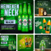 Imagem do Produto Pack de Posts para Delivery de Bebidas com Artes Editáveis no Canva