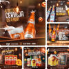 Imagem do Produto Pack de Posts para Delivery de Bebidas com Artes Editáveis no Canva