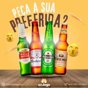 Imagem do Produto Pack de Posts Prontos para Depósito e Delivery de Bebidas com Artes Editáveis no Canva