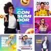 Pack de Posts Prontos Dia do Cliente Semana do Consumidor Editáveis no Canva