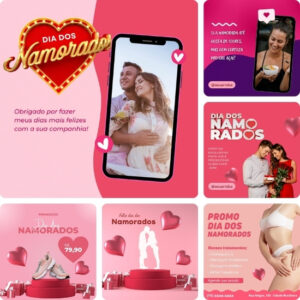 Imagem do Produto Posts Promoções Dia dos Namorados Editáveis no Canva