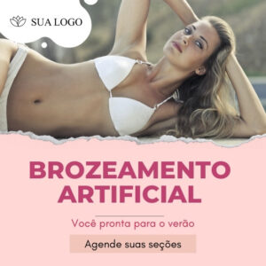 Imagem do Produto: Posts para Bronzeamento Artificial e Natural Editáveis no Canva Pack com 20 Artes