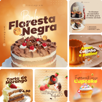 Posts para Confeitaria 03 - Pack Canva com 30 Artes EditÃƒÆ’Ã†â€™Ãƒâ€ Ã¢â‚¬â„¢ÃƒÆ’Ã¢â‚¬Å¡Ãƒâ€šÃ‚Â¡veis