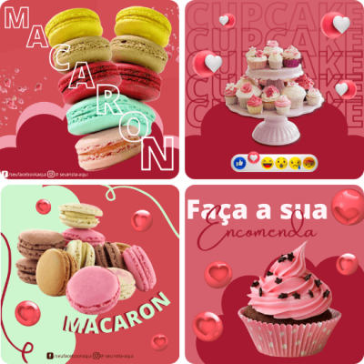 Posts para Confeitaria - Pack Canva com 11 Artes EditÃƒÆ’Ã†â€™Ãƒâ€ Ã¢â‚¬â„¢ÃƒÆ’Ã¢â‚¬Å¡Ãƒâ€šÃ‚Â¡veis