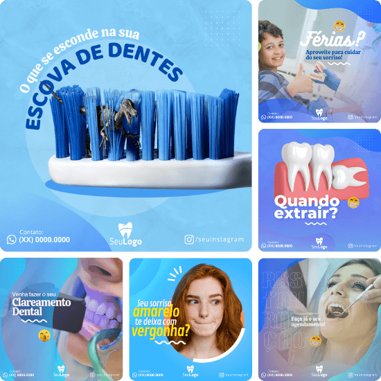 Posts para Dentistas - Pack Canva com 30 Artes EditÃƒÆ’Ã†â€™Ãƒâ€ Ã¢â‚¬â„¢ÃƒÆ’Ã¢â‚¬Å¡Ãƒâ€šÃ‚Â¡veis