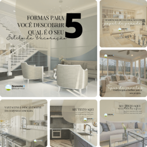 Posts para Design de Interiores 02 - Pack Canva com 25 Artes