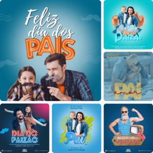 Posts para Dia dos Pais - Pack Canva com 15 Artes EditÃƒÆ’Ã†â€™Ãƒâ€ Ã¢â‚¬â„¢ÃƒÆ’Ã¢â‚¬Å¡Ãƒâ€šÃ‚Â¡veis