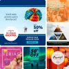 Pack de Posts Prontos para Agência de Turismo e Viagens Editáveis no Canva