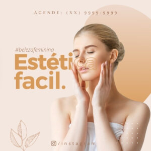 Imagem do Produto Posts Prontos para Centro de Estética Corporal e Facial Editáveis no Canva com Títulos e Legendas