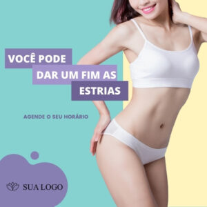Imagem do Produto Posts Prontos para Clínica de Beleza, Saúde e Bem-Estar Editáveis no Canva com Títulos e Legendas