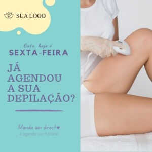 Imagem do Produto Posts Prontos para Clínica de Beleza, Saúde e Bem-Estar Editáveis no Canva com Títulos e Legendas