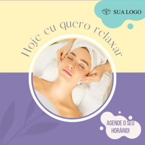 Imagem do Produto Posts Prontos para Clínica de Beleza, Saúde e Bem-Estar Editáveis no Canva com Títulos e Legendas