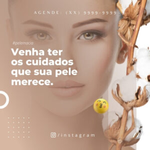 Imagem do Produto Pack de Posts Prontos para Clínica de Estética Editáveis no Canva com Títulos e Legendas