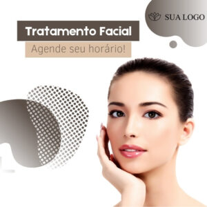 Imagem do Produto Posts Prontos para Clínica de Tratamento Facial Botox Labial Editáveis no Canva com Títulos e Legendas