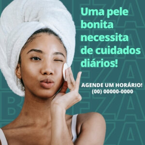 Imagem do Produto Pack de Posts Prontos para Salão de Estética e Beleza Editáveis no Canva com Títulos e Legendas