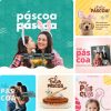 Pack de Posts Prontos para Páscoa Artes Editáveis no Canva