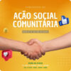 Artes para Ação Social Campanha na Igreja Editáveis no Canva - Pack de Posts Prontos para Facebook e Instagram