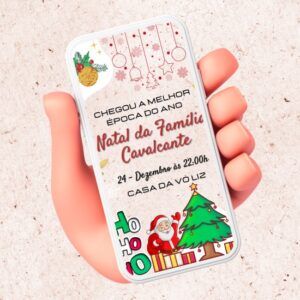 Cartão de Natal Digital - Pack Canva com 03 Artes Editáveis