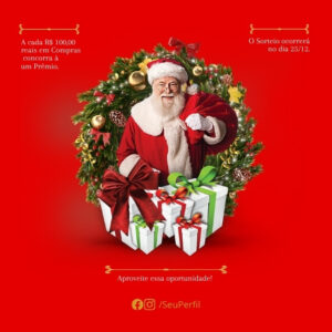 Pack de Artes para Natal Editáveis no Canva Posts Prontos para Redes Sociais Social Media Facebook e Instagram com Títulos e Legendas