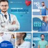 Posts Prontos para Clínica Médica 04 - Pack Canva com 30 Artes Editáveis para Facebook e Instagram