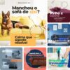 Posts Prontos para Loja de Estofados - Pack Canva com 11 Artes Editáveis para Facebook e Instagram