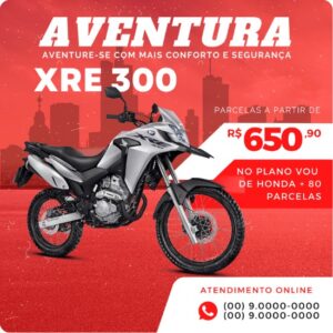 Posts Prontos para Loja de Motos - Pack Canva com 10 Artes Editáveis