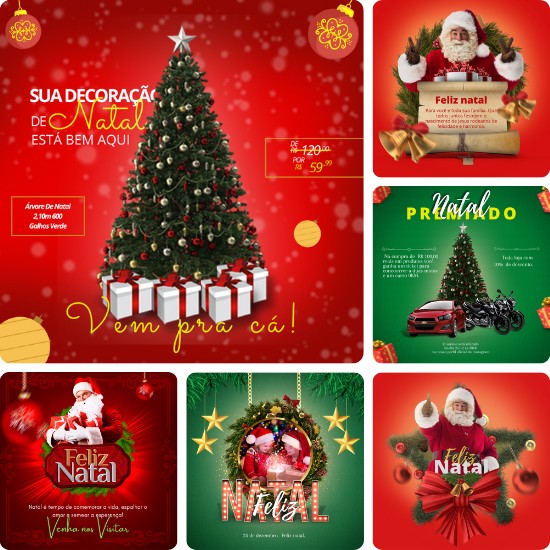 Cartão de Natal Feliz Natal Social Media PSD Editável [download] - Designi