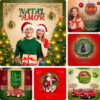 Posts Prontos para Natal - Pack Canva com 40 Artes Editáveis para Facebook e Instagram