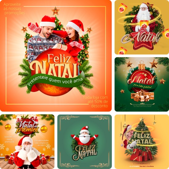 Cartão de Natal Feliz Natal Social Media PSD Editável [download] - Designi