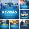 Posts Prontos para Oficina Mecânica - Pack Canva com 14 Artes