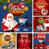 Artes para Sorteios de Natal e Natal Premiado Editáveis no Canva