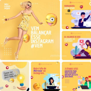 Pack de Posts Prontos para Agência de Marketing Digital Artes Editáveis no Canva