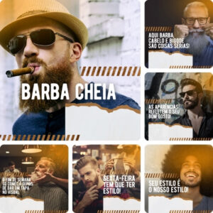 Imagem do Produto Pack de Artes para Barbearia Barbeiros Barber Shop Editáveis no Canva