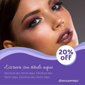 Imagem do Produto Posts Ofertas Promoções para Salão de Beleza Editáveis no Canva com Títulos e Legendas