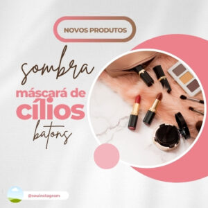 Imagem do Produto Posts para Consultora de Cosméticos e Beleza Editáveis no Canva com Títulos e Legendas