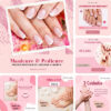 Imagem do Produto Posts Prontos para Manicure Editáveis no Canva com Títulos e Legendas