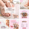 Imagem do Produto Posts Prontos para Manicure Editáveis no Canva com Títulos e Legendas