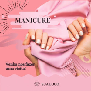 Imagem do Produto Posts Prontos para Manicure Editáveis no Canva com Títulos e Legendas