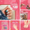 Imagem do Produto Posts Prontos para Manicure e Pedicure Editáveis no Canva com Títulos e Legendas