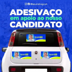 Artes para Adesivo Carro Campanha Política Editáveis no Canva