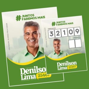 Artes para Santinhos Panfletos Candidatos Editáveis no Canva com Títulos e Legendas